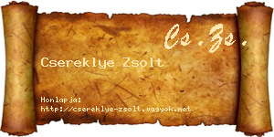 Csereklye Zsolt névjegykártya